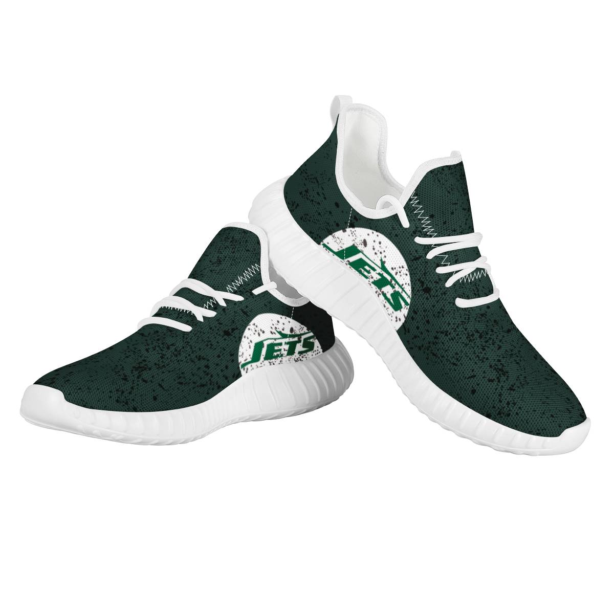 Men's New York Jets Mesh Knit Sneakers/Shoes 004